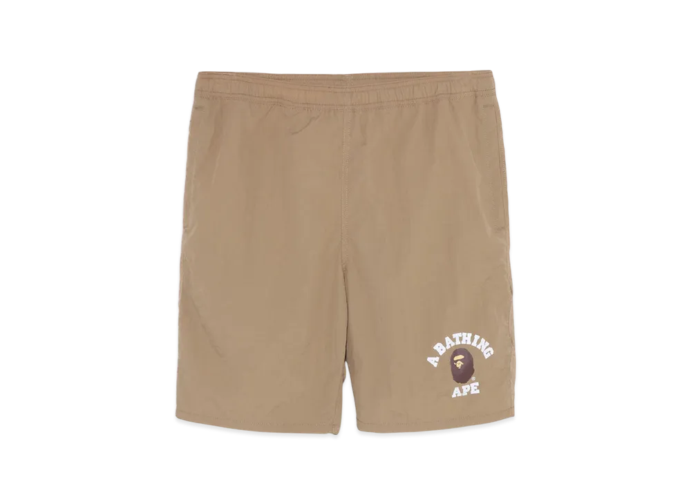A BATHING APE College Beach Pants "Beige"