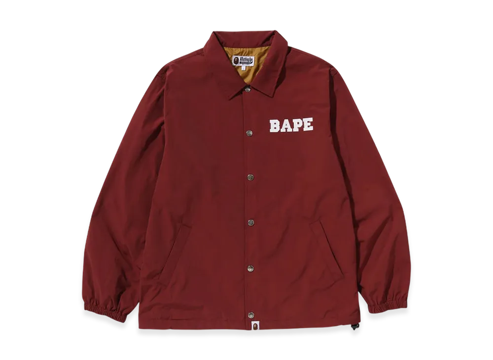 A BATHING APE College Coach Jacket "Burgundy"