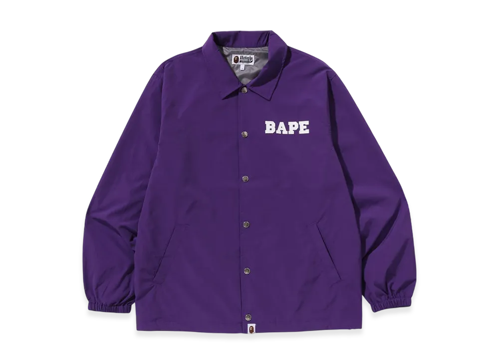 A BATHING APE College Coach Jacket "Purple"