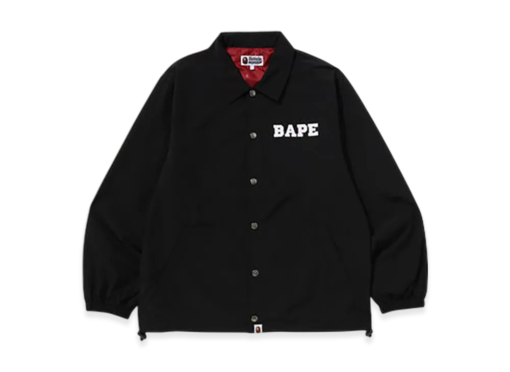 A BATHING APE College Coach Jacket "Black"