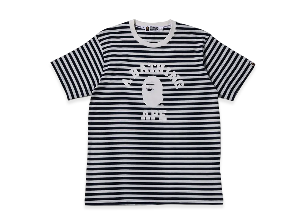 A BATHING APE College Hoop Tee "Navy"