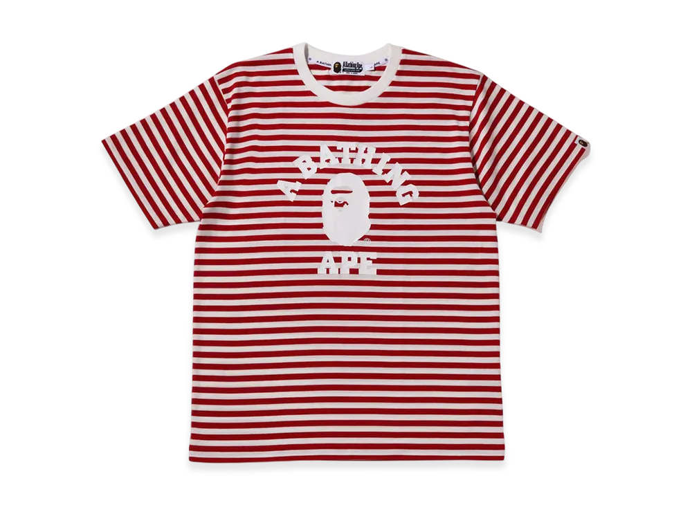 A BATHING APE College Hoop Tee "Red"