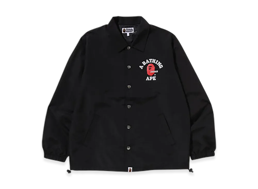 A BATHING APE College One Point Coach Jacket "Black"