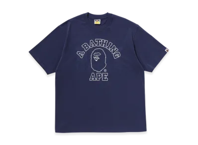 A BATHING APE College Relaxed Fit Tee #1 "Navy"