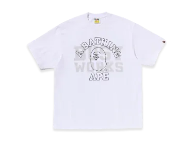 A BATHING APE College Relaxed Fit Tee #1 "White"
