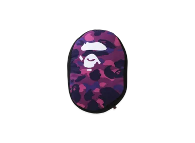 A BATHING APE Color Camo Ape Head Cushion "Purple"