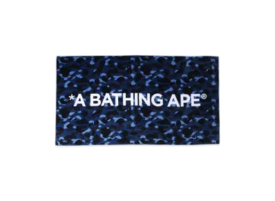 A BATHING APE Color Camo Beach Towel "Navy"