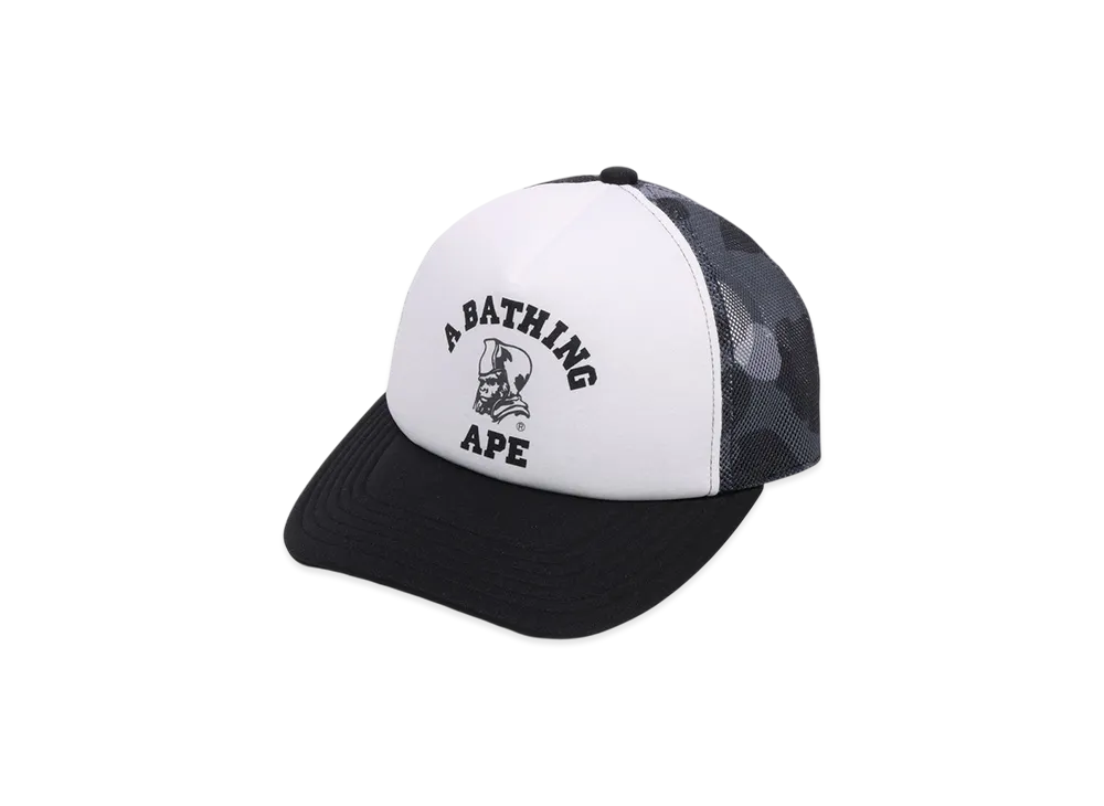 A BATHING APE Color Camo General Mesh Cap "Black"