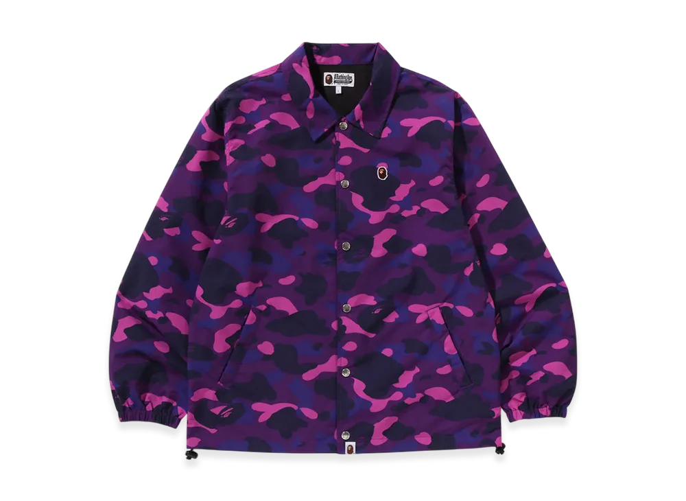 A BATHING APE Color Camo One Point Coach Jacket "Purple"