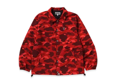 A BATHING APE Color Camo One Point Coach Jacket "Red"