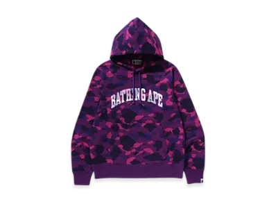 A BATHING APE Color Camo Pullover Hoodie "Purple"