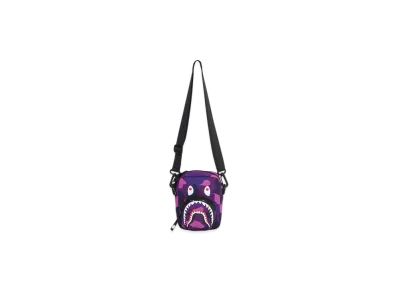 A BATHING APE Color Camo Shark Mini Bag "Purple"