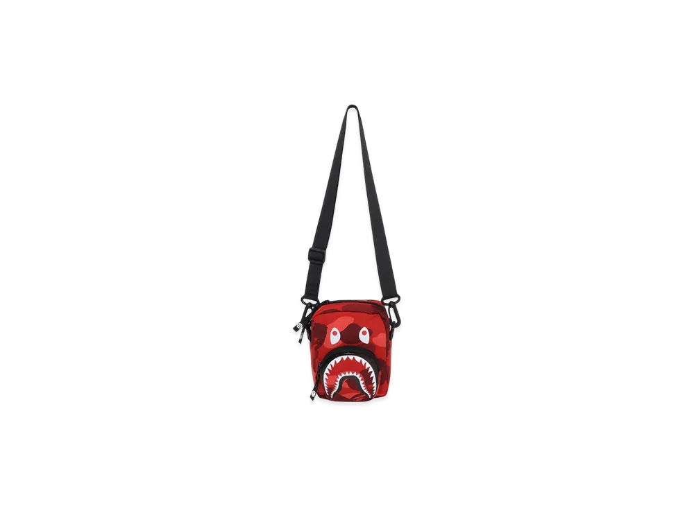 A BATHING APE Color Camo Shark Mini Bag "Red"