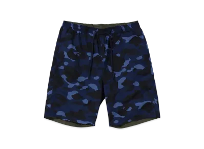 A BATHING APE Color Camo Shark Reversible Shorts "Navy"