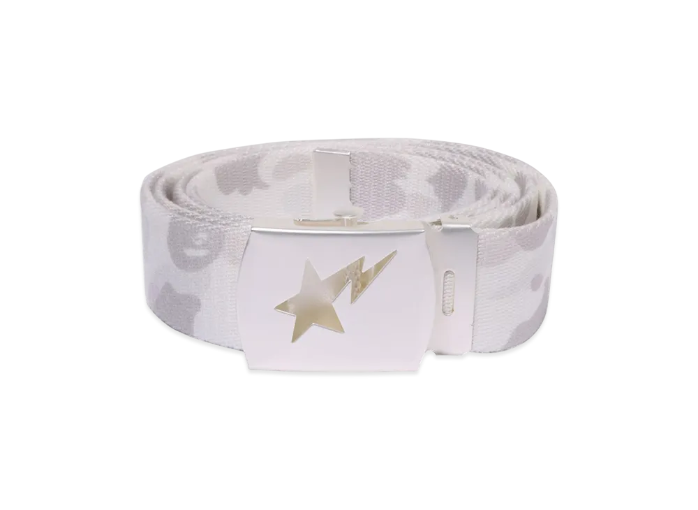 A BATHING APE Color Camo Sta Gi Belt "White"