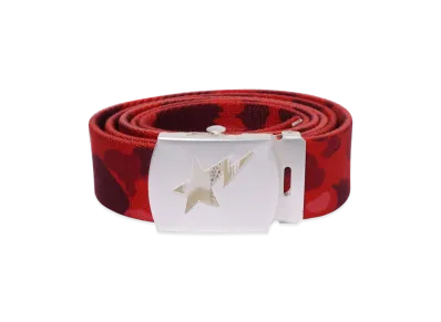 A BATHING APE Color Camo Sta Gi Belt "Red"