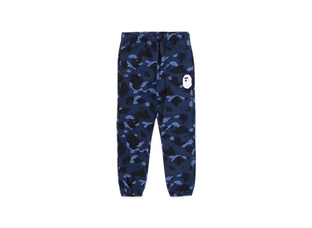 A BATHING APE Color Camo Sweat Pants "Navy"
