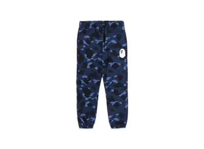 A BATHING APE Color Camo Sweat Pants "Navy"