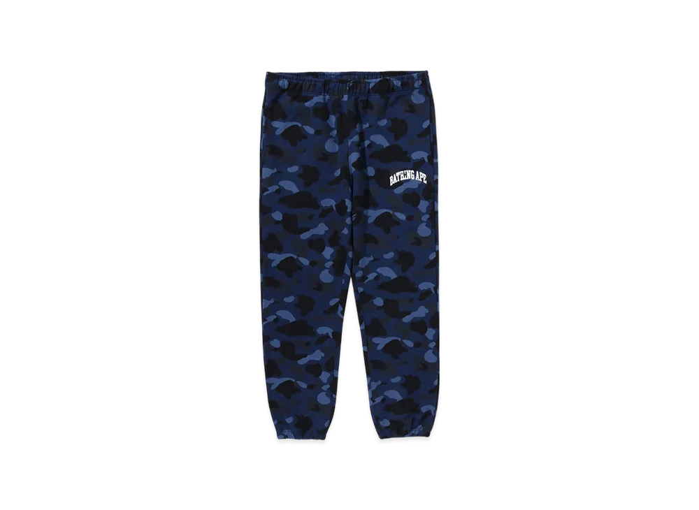 A BATHING APE Color Camo Sweatpants "Navy"