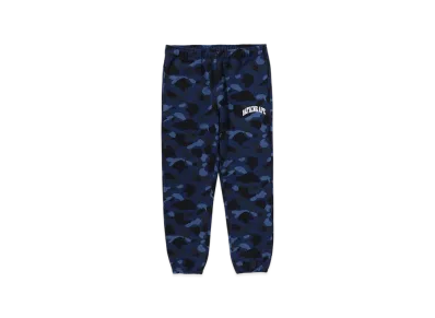 A BATHING APE Color Camo Sweatpants "Navy"