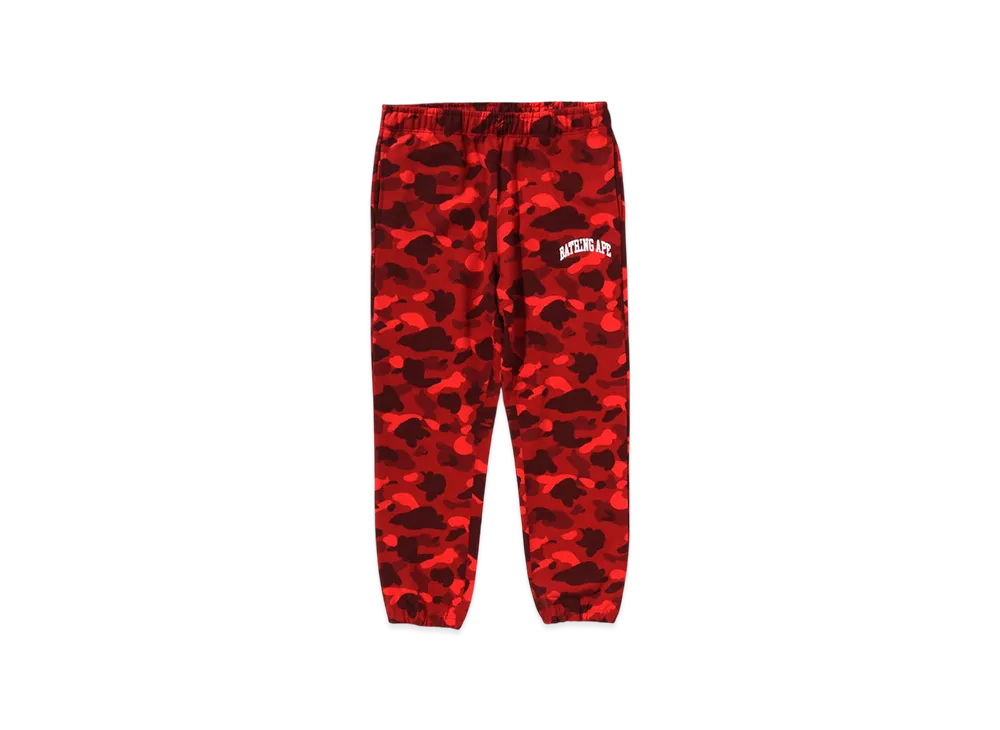 A BATHING APE Color Camo Sweatpants "Red"