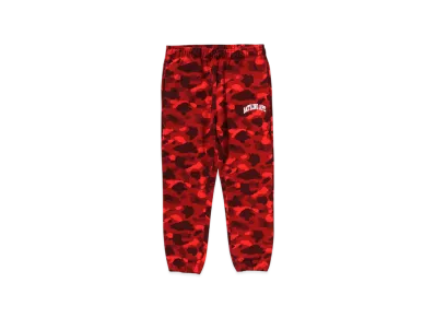 A BATHING APE Color Camo Sweatpants "Red"