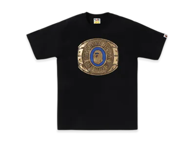 A BATHING APE Foil College Ring Tee Bapec "Black"