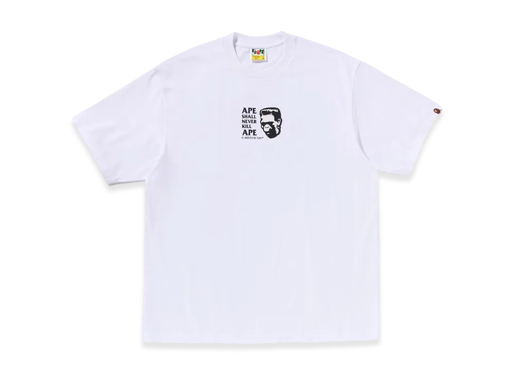 A BATHING APE Frankenstein Bape Logo Relaxed Fit Tee "White"