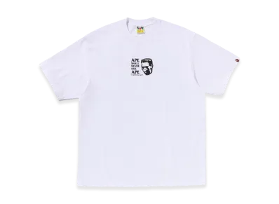 A BATHING APE Frankenstein Bape Logo Relaxed Fit Tee "White"