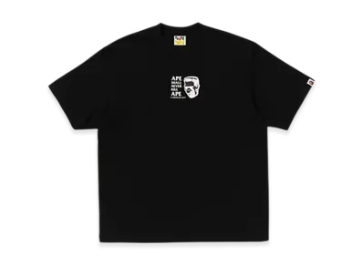 A BATHING APE Frankenstein Bape Logo Relaxed Fit Tee "Black"
