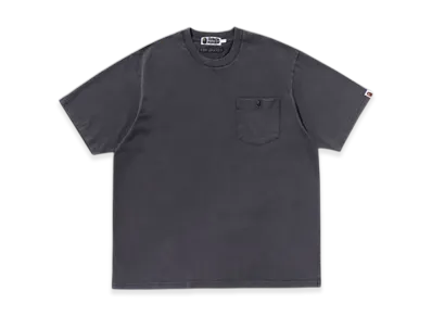 A BATHING APE Garment Dye One Point Relaxed Fit Pocket Tee "Charcoal"