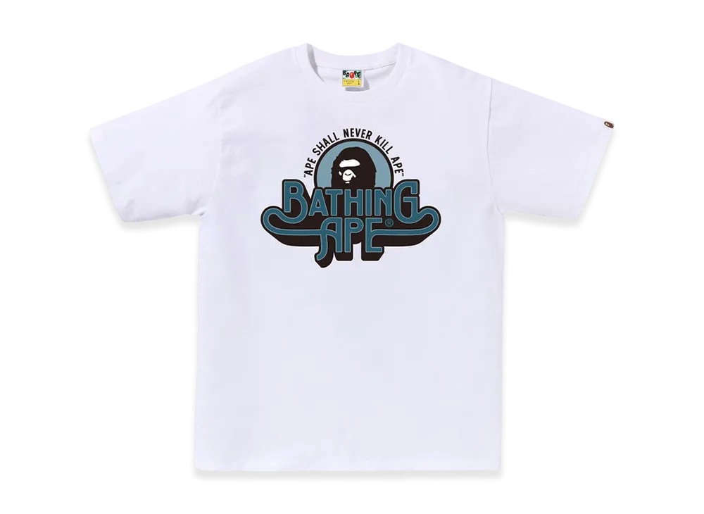 A BATHING APE Genuine Garment Logo Tee "White"