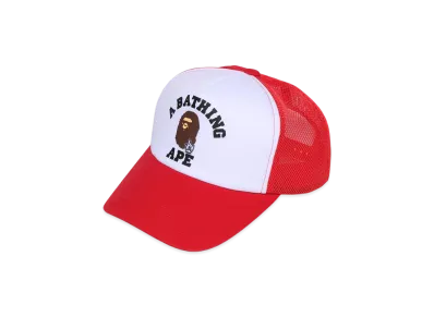 A BATHING APE Go Ape Pointer College Mesh Cap Bapec "Red"