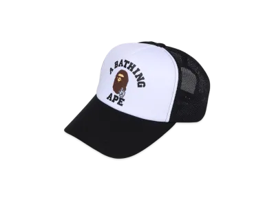 A BATHING APE Go Ape Pointer College Mesh Cap Bapec "Black"