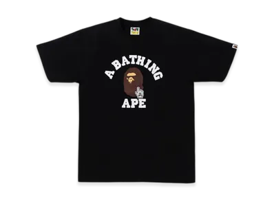 A BATHING APE Go Ape Pointer College Tee Bapec "Black"