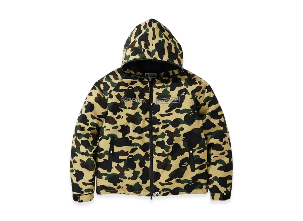 A BATHING APE Gore-Tex 1st Camo Hoodie Down Jacket "Yellow"