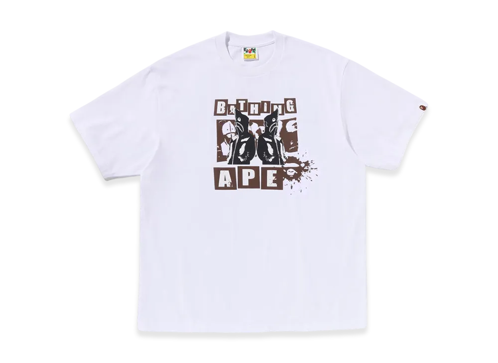 A BATHING APE Graffiti Bape Logo Relaxed Fit Tee #2 "White"