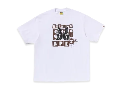 A BATHING APE Graffiti Bape Logo Relaxed Fit Tee #2 "White"