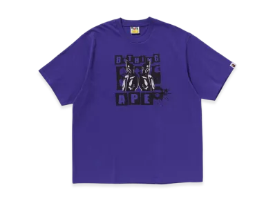 A BATHING APE Graffiti Bape Logo Relaxed Fit Tee #2 "Purple"