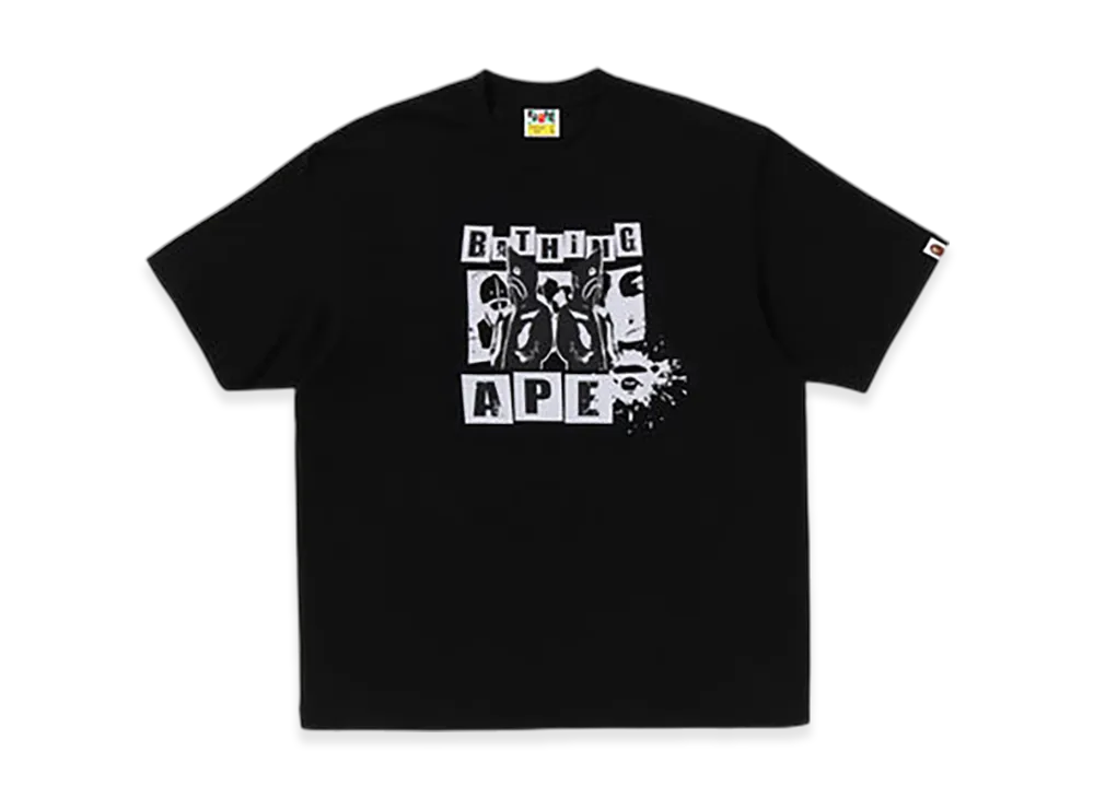 A BATHING APE Graffiti Bape Logo Relaxed Fit Tee #2 "Black"