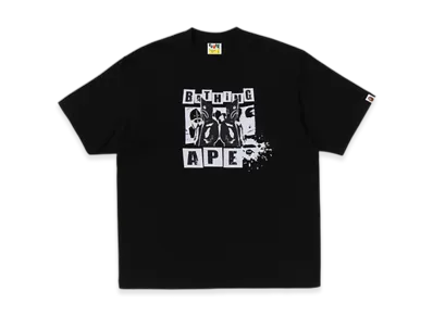 A BATHING APE Graffiti Bape Logo Relaxed Fit Tee #2 "Black"