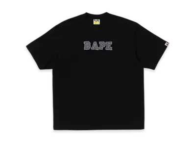 A BATHING APE Hand Draw Bape Logo Relaxed Fit Tee "Black"