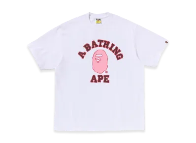 A BATHING APE Hand Drawn College Relaxed Fit Tee "White"