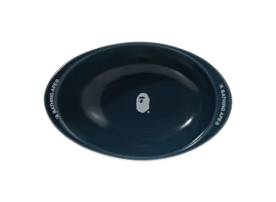A BATHING APE Hasamiyaki Oval Plate "Navy"