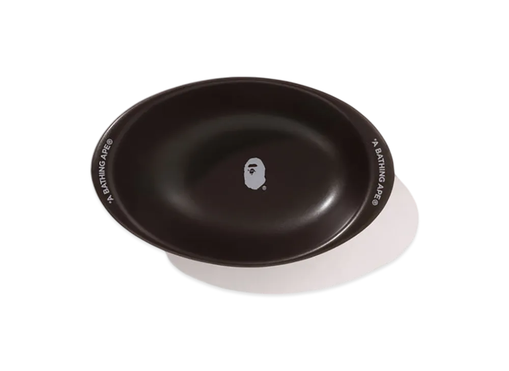 A BATHING APE Hasamiyaki Oval Plate "Brown"
