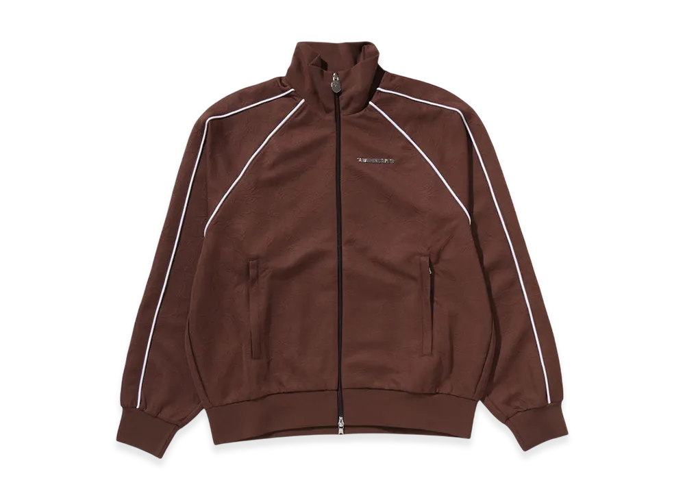 A BATHING APE Line Camo Jacquard Metal Logo Relaxed Fit Track Jacket "Brown"