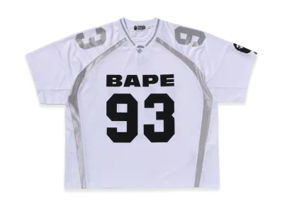 A BATHING APE Line Camo Jacquard Relaxed Fit Football Jersey "White"