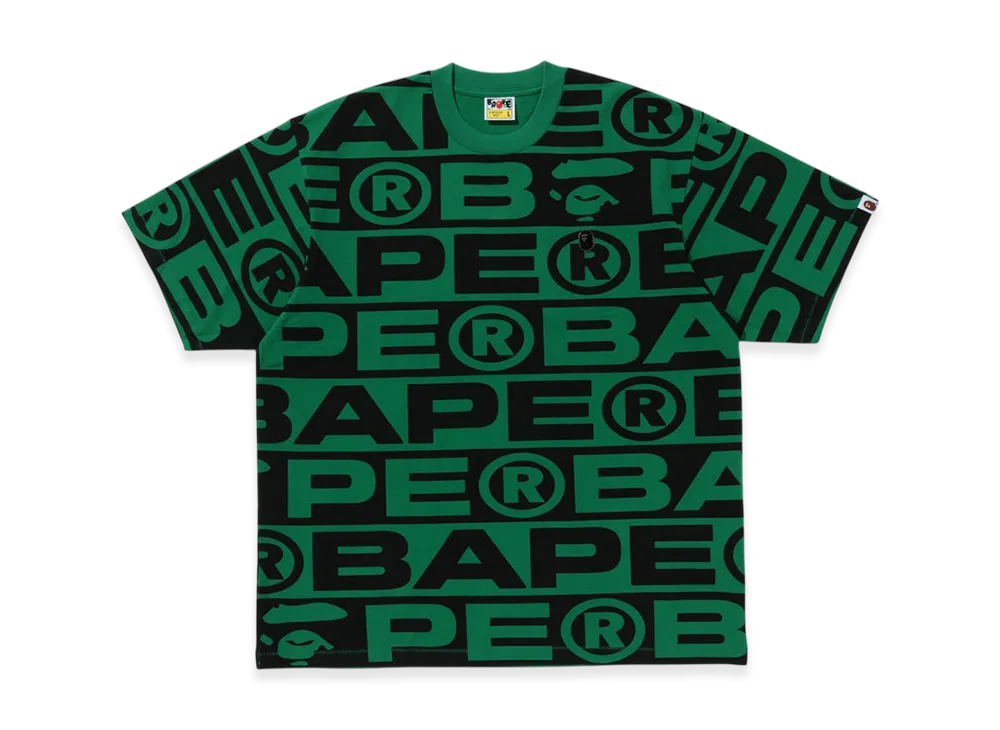 A BATHING APE Lux Sport Pattern Oversized Tee "Green"