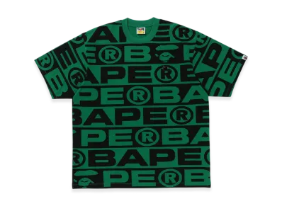 A BATHING APE Lux Sport Pattern Oversized Tee "Green"