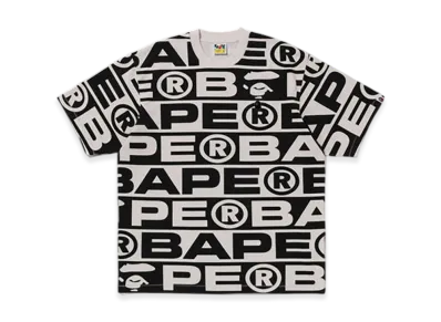 A BATHING APE Lux Sport Pattern Oversized Tee "Ivory"